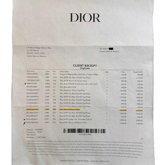 Authentic Men's DIOR Blue Woven Shirt - Picture 4 of 4